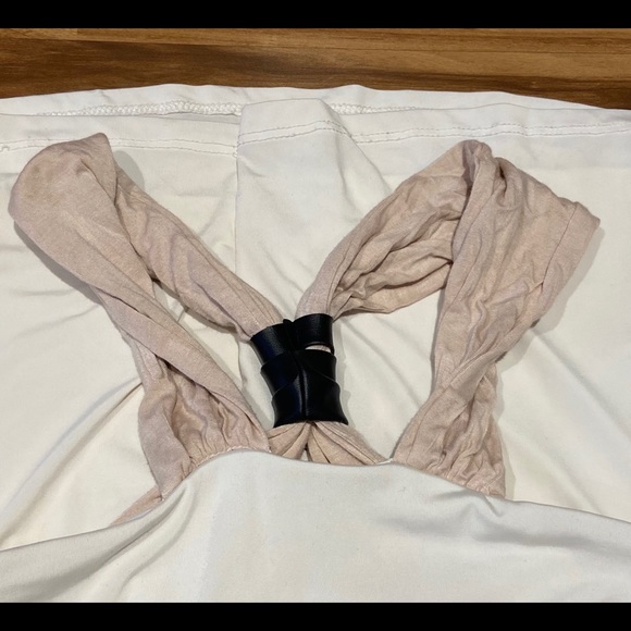 Bebe Dress Cream Toga Long XS - Picture 5 of 8